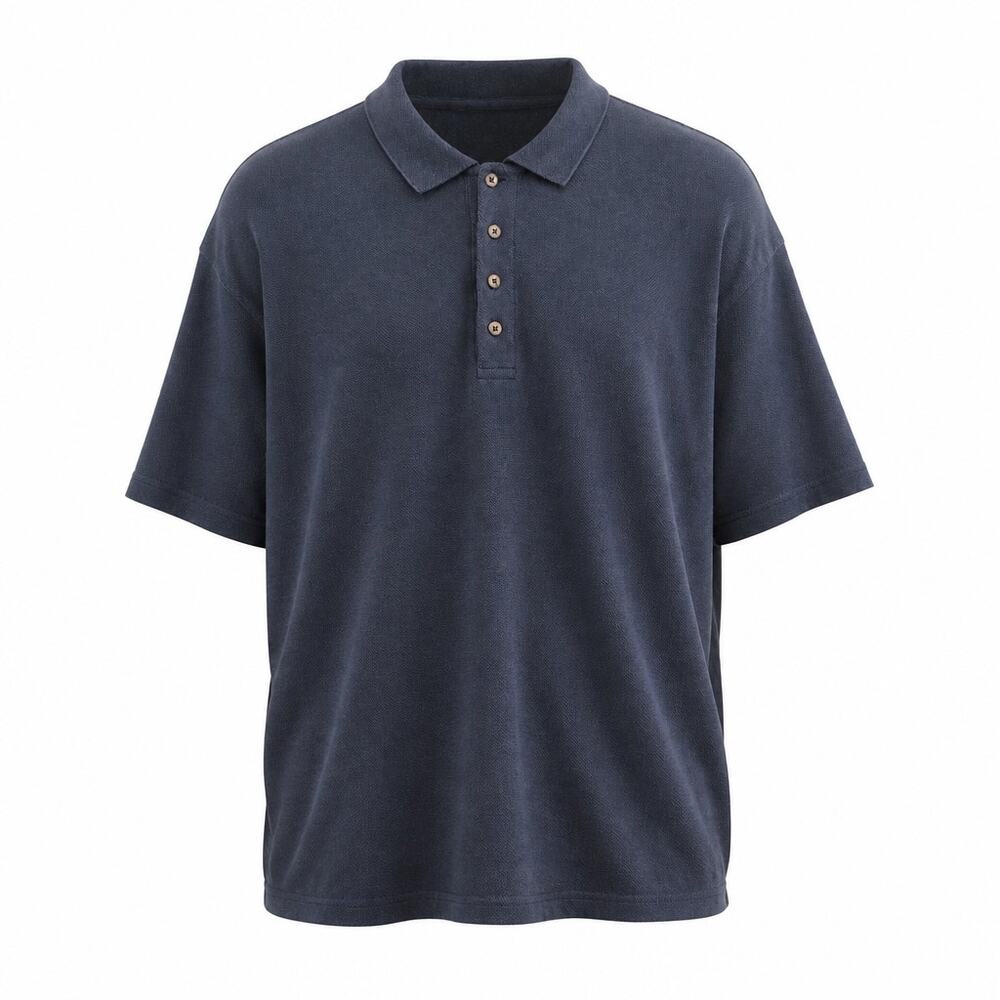 Sedgefield Navy Blue Vintage 90s Polo Shirt Short Sleeve Knit Mens Large Viscose